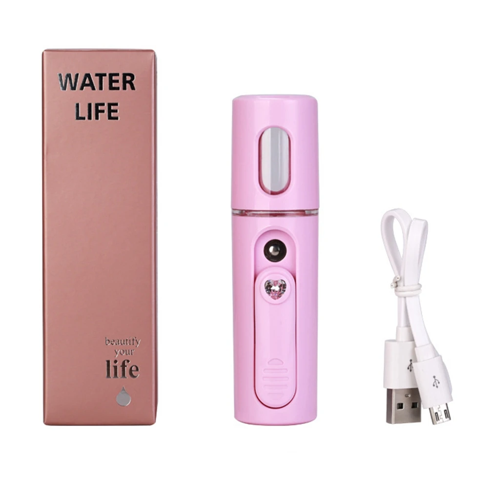 

Nano Hydration Device Led Beauty Instrument Cold Facial Spray Atomizer Ion Skin Care Steamer Purple Face Moisturizer