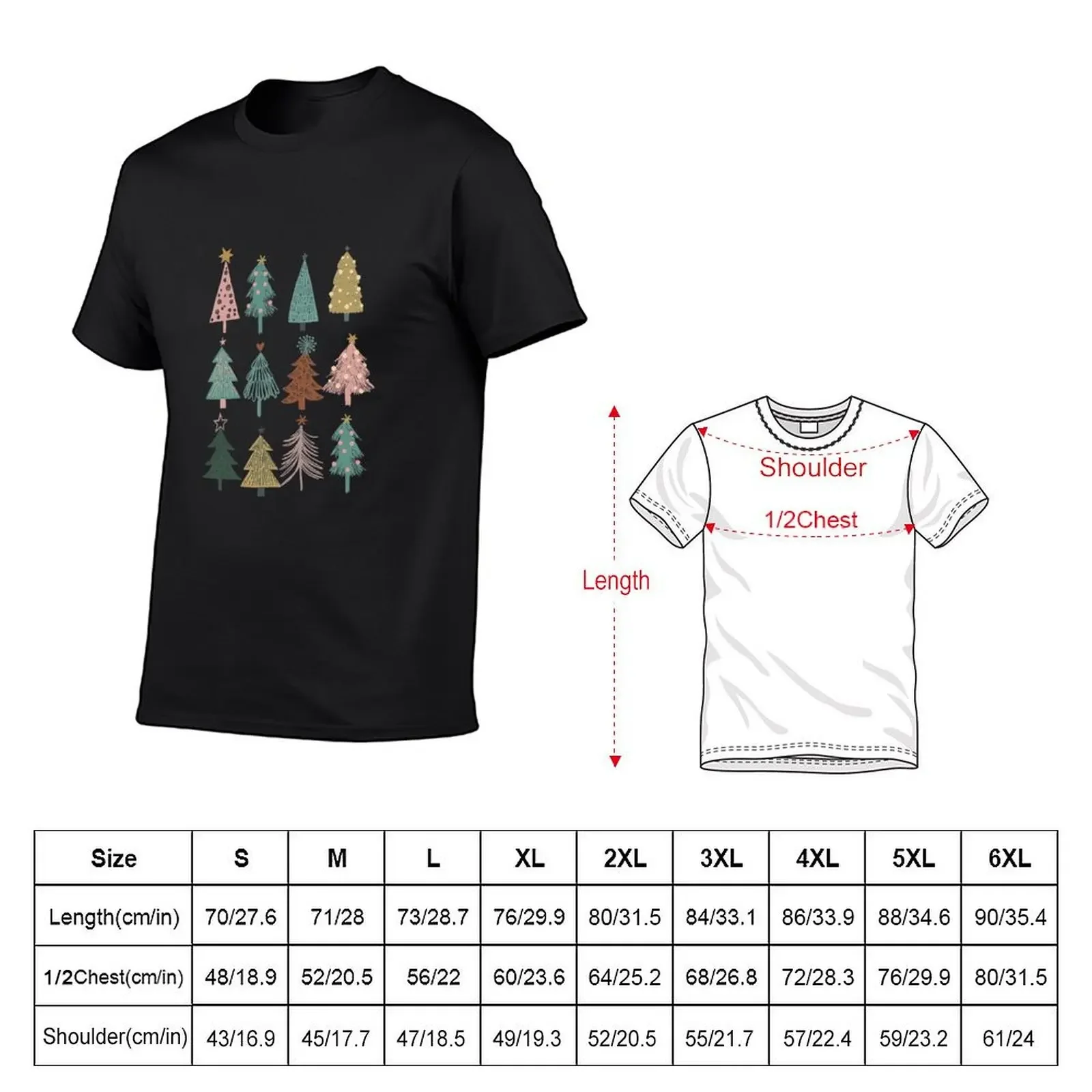 Boho Christmas Tree Merry Christmas Matching Christmas T-Shirt Aesthetic clothing korean fashion funnys graphic shirts men