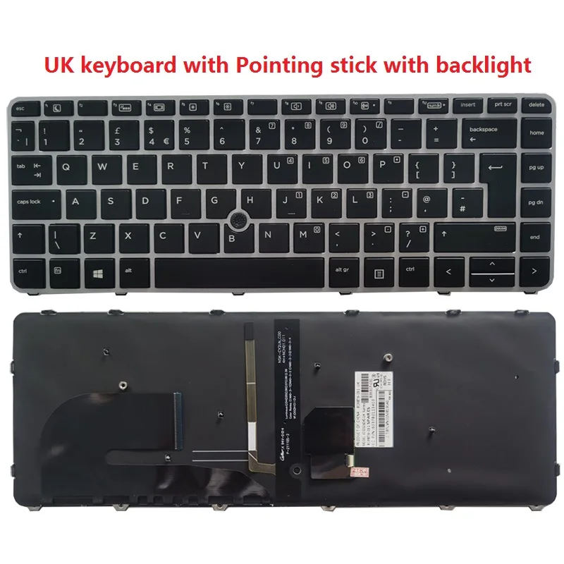 NEW US/UK/Spanish/German laptop Keyboard  For HP EliteBook 840 G3 745 G3 745 G4 840 G4 848 G4 with frame with/no Pointing stick