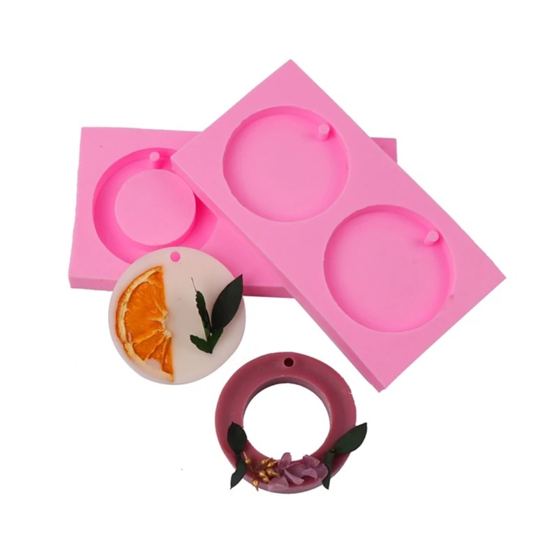 Circle Plaster Listing Silicone Mold Epoxy Jewelry Mold Resin Casting Pendant Mold Suitable for Diy Crafts Home Drop Shipping