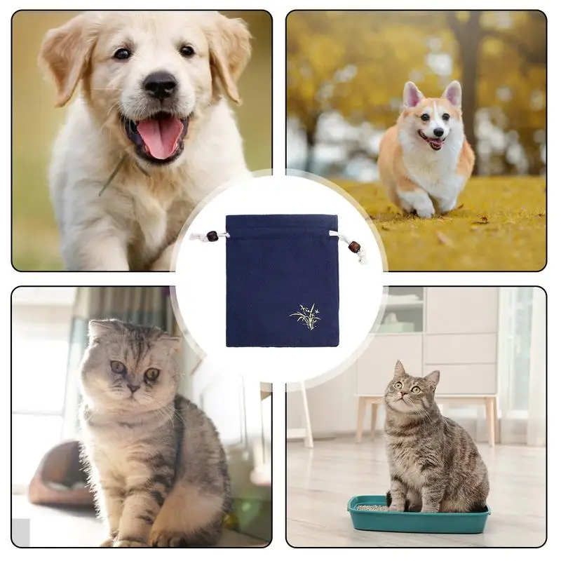 Torba na prochy psa Keepsake Dog Ashes Kitten Pouch na popiół Lekka torba na kremację dla kota Małe woreczki na pamiątkowe psa ze sznurkiem