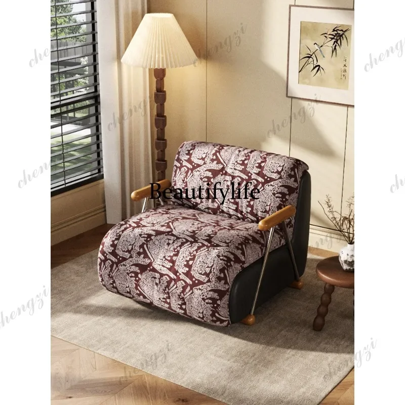 K153 Teacher single sofa living room balcony retro wind lazy sofa chair leisure chair removable and washable