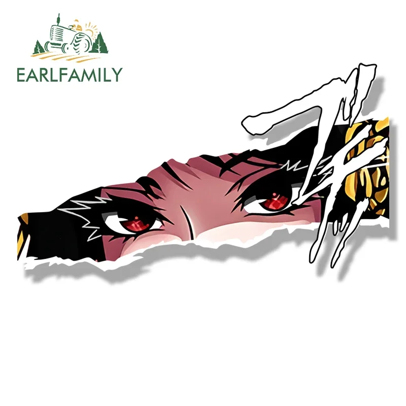 EARLFAMILY Tattoo Yor Forger Peek Car Sticker Hot Anime Waifu Sketch Decal JDM Chibi Big Head Graffiti Helmet Slap Stickers view 4