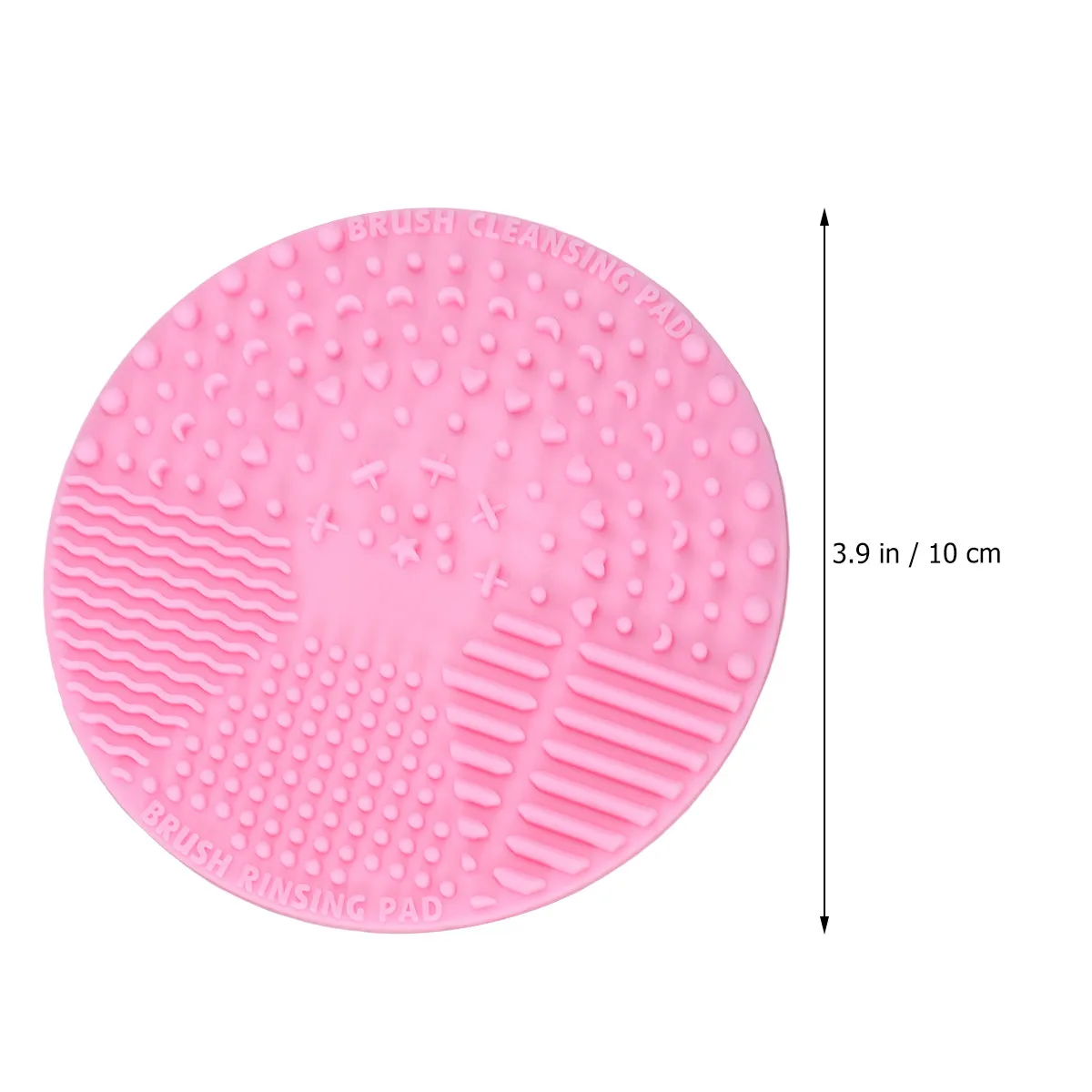 Pink Round Silicone Makeup Brush Cleaner Handheld Brush Scrubber Cleaning Pad Easy Use Makeup Cleaner Cleaning Accessories view 2