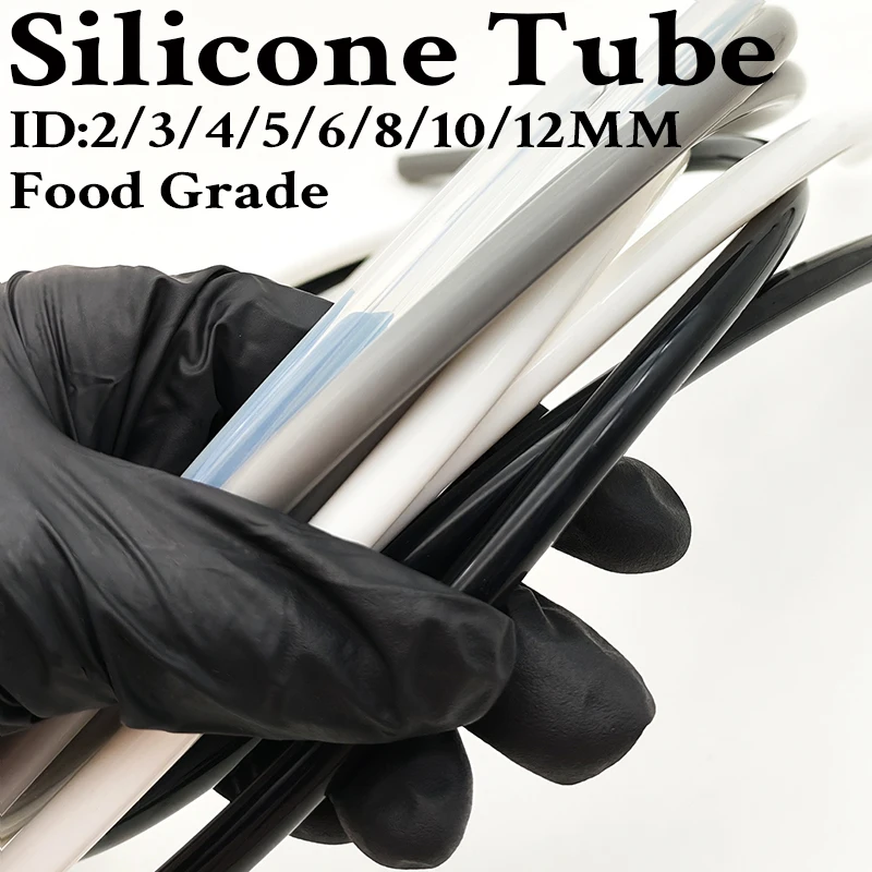 Good resilience, food grade ID 2~12mm silicone tube, bending without cracking, non-toxic and odorless
