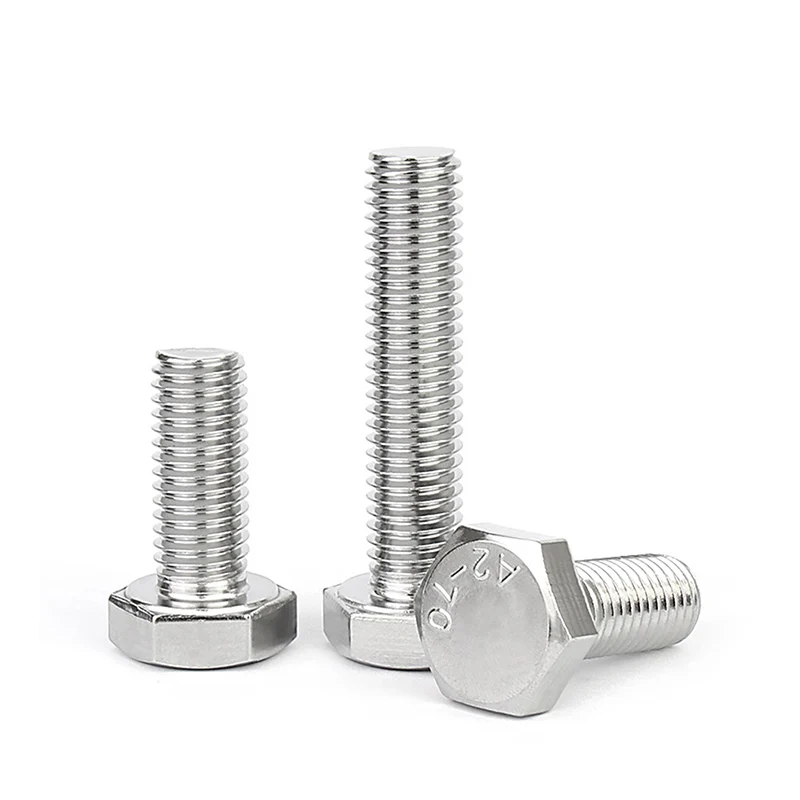304 Stainless Steel Outer Hex Head Screw M3 M4 M5 M6 M8 M10 M12 M16 M20 Screw Elongate 8mm-150mm Cap Bolt Screw Outer
