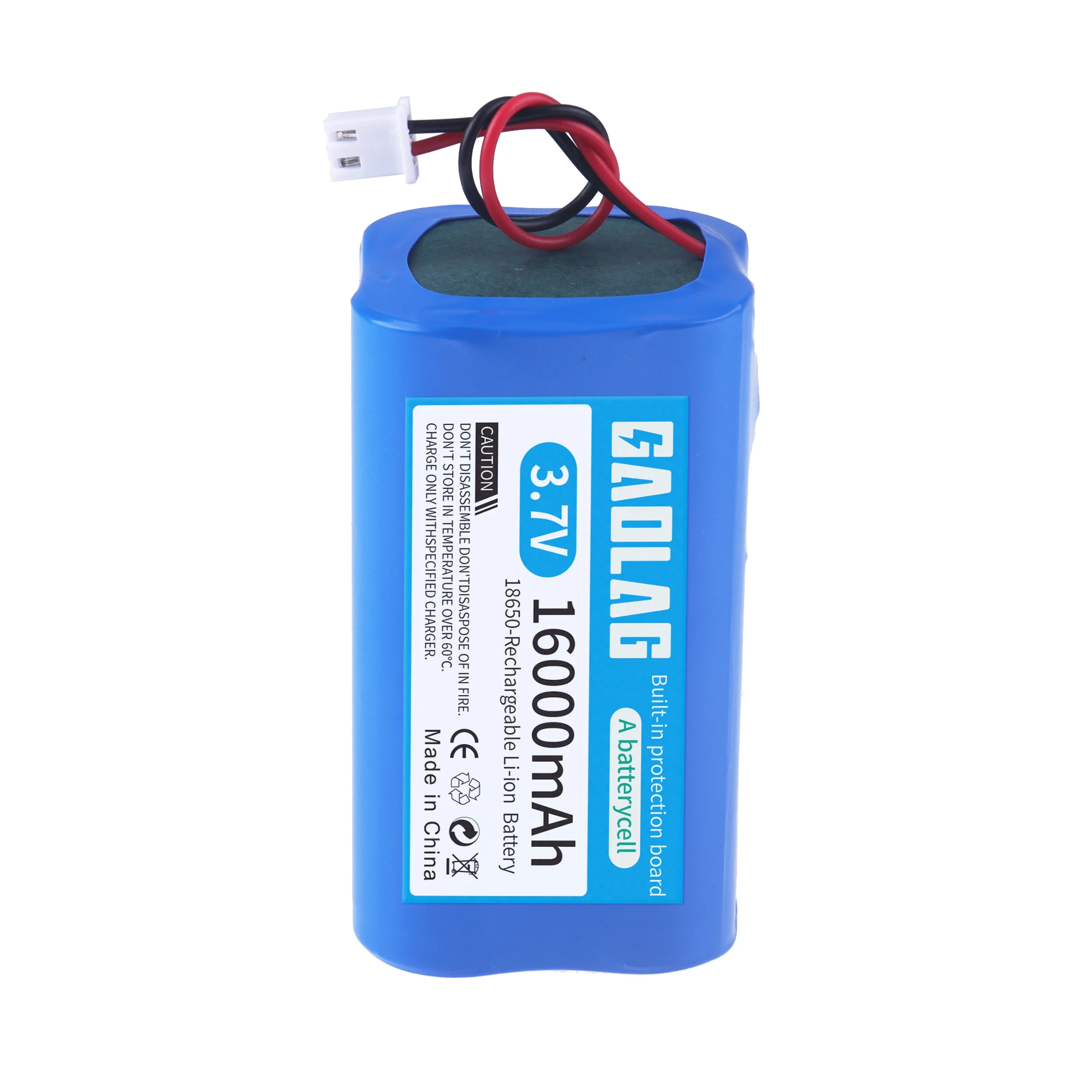 Lithium Battery 3.7V 18650 with XH2.54-2P Plug 4500/6200/12000mAh Rechargeable battery For Fishing LED Light Bluetooth Speaker