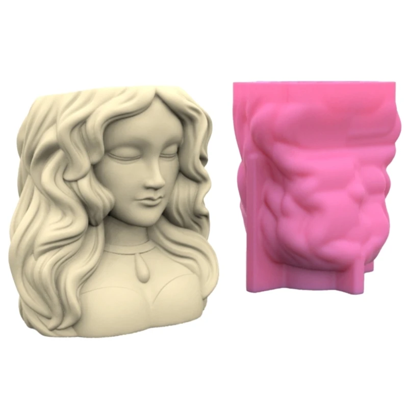 Female Flower Pot Resin Molds Women Table Ornament Mold Vase Epoxy Casting Mold