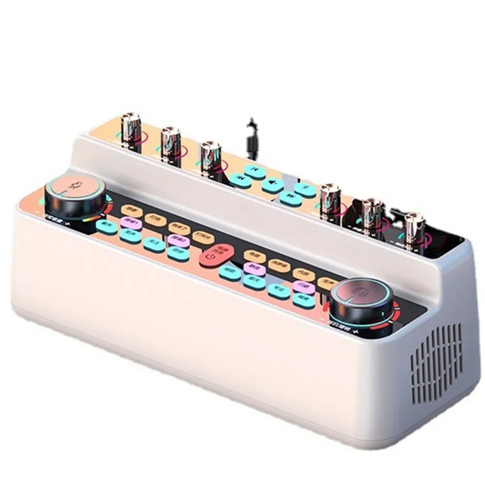 Bluetooth Speaker Mobile Phone Computer TV Karaoke Live Sound Card Dual Horn Stereo Audio AUX TF Player Wireless Microphone Set