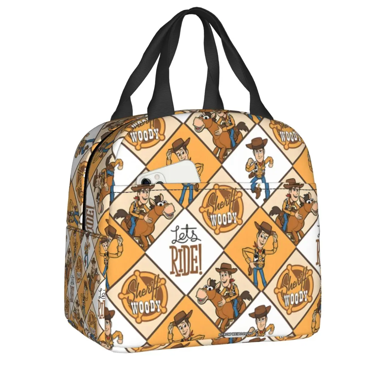 مخصص لعبة من الكارتون قصة معزول علب الاغذية للنساء قابلة لإعادة الاستخدام الحرارية برودة الغداء حقيبة السفر الغذاء نزهة الحاويات حمل الحقائب #1