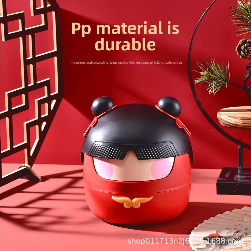 

Nezha's desktop trash can, cute flip cover for children, office paper basket, miscellaneous sorting and storage bin