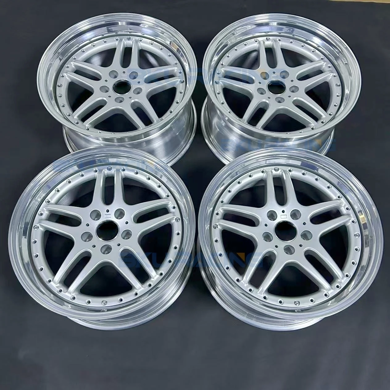

Комплект из 3 кованых дисков 5x120, 18-19 дюймов, в стиле M Parallel, серебристые, для BMW E46 E34 E90 E92 E60 E38 E39 F10