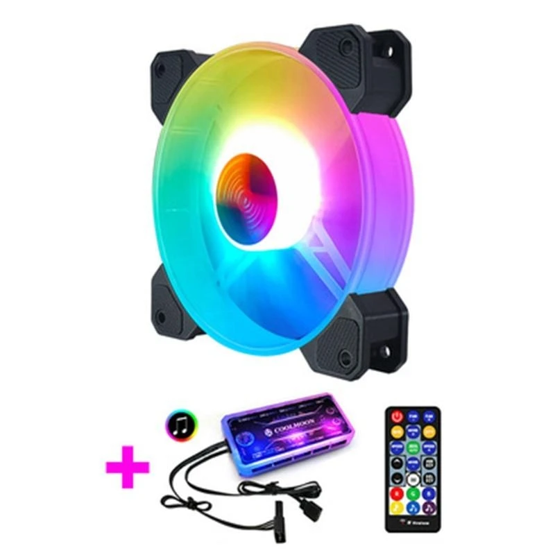 

120mm for Case Fan, RGB for Case Fans, 5V-6pin RGB for Case Fans Coolmoon with C