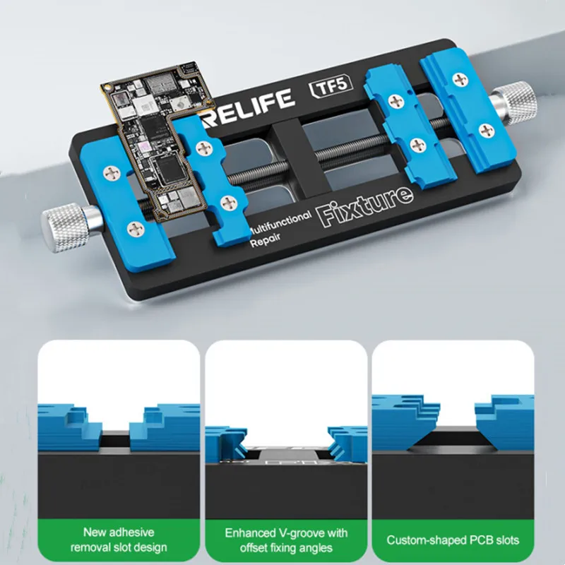 RELIFE TF5 تركيبات إصلاح عالمية للهاتف المحمول اللوحة الأم لوحة دارات مطبوعة وحدة المعالجة المركزية رقاقة مقاومة درجات الحرارة العالية 500 ° C إصلاح لقط