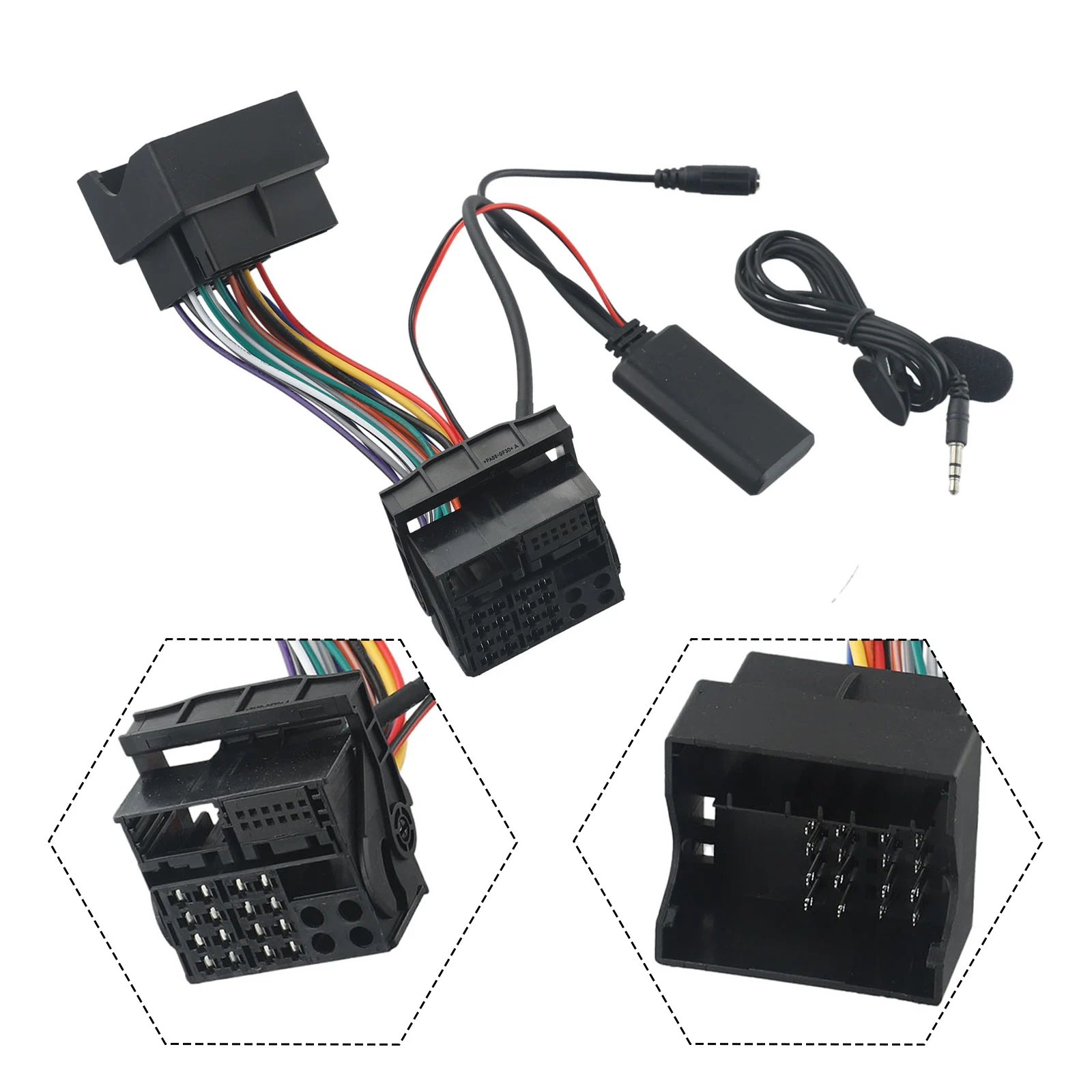 5.0 AUX Adapter Kit with Microphone for Opel CD30 CDC40 CD70 DVD90 Radios Nondestructive Installation Required