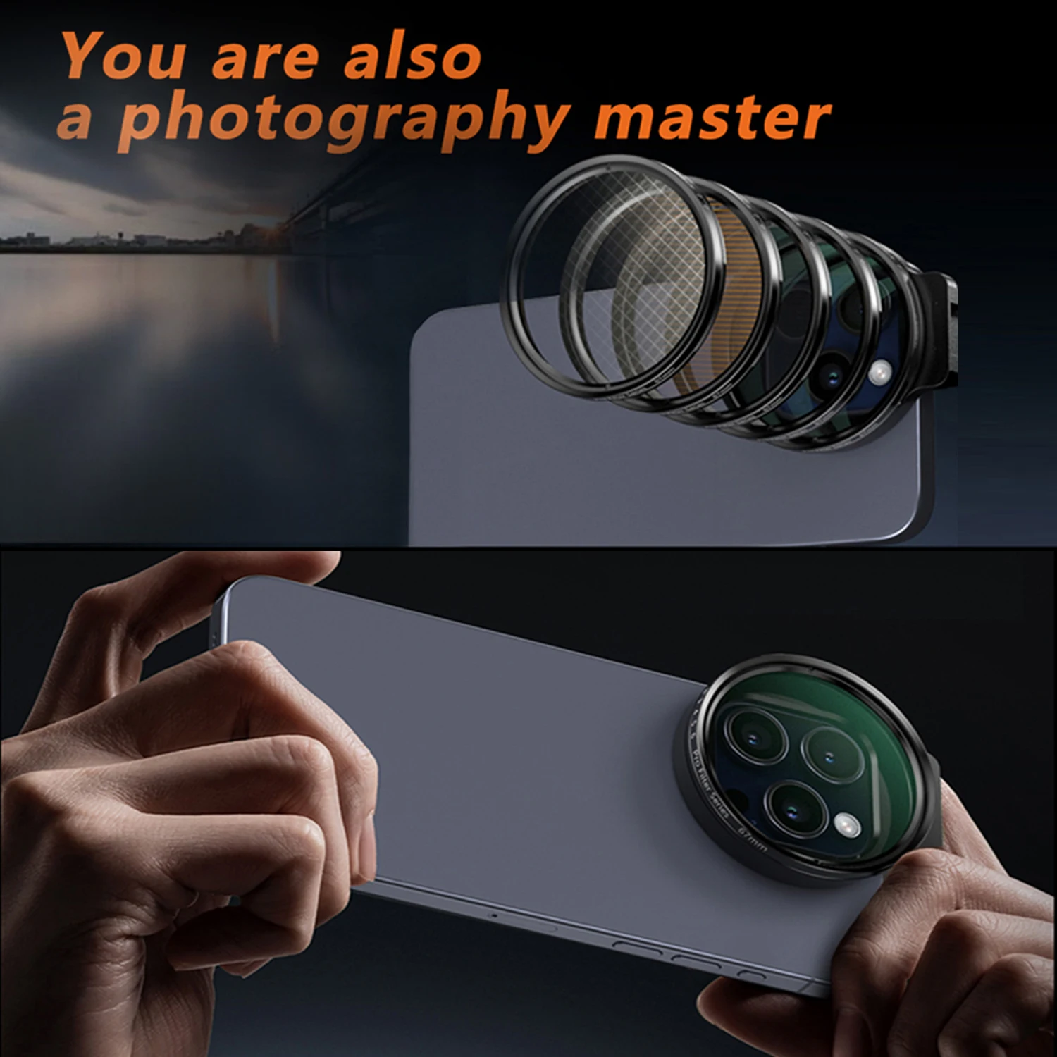Mobile Universal Clip Phone Filter CPL Filter Starlight Black Mist Gold Streak Camera Lens for Cell Phone Photo Nikon Sony Canon