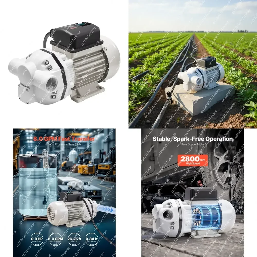 Transfer Pump 8 Gpm 110V Self Priming Diaphragm For Irrigation Hydroponics Equipment