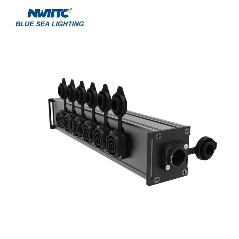 CE ROHS Certified 6 Channel 20A Output 1 in 6 Out Compact Mini Power Distribution Box for Stage Lighting
