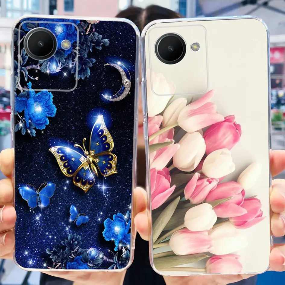 For Realme C30 Case RMX3581 RMX3623 Cute Butterfly Soft Back Cover For Realme C30s RMX3690 Phone Case For RealmeC30 C 30 Housing