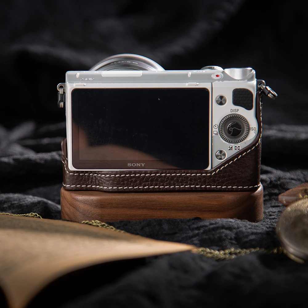 For Sony NEX-5/5R/5c Case Leather Camera Bag Protective Case
