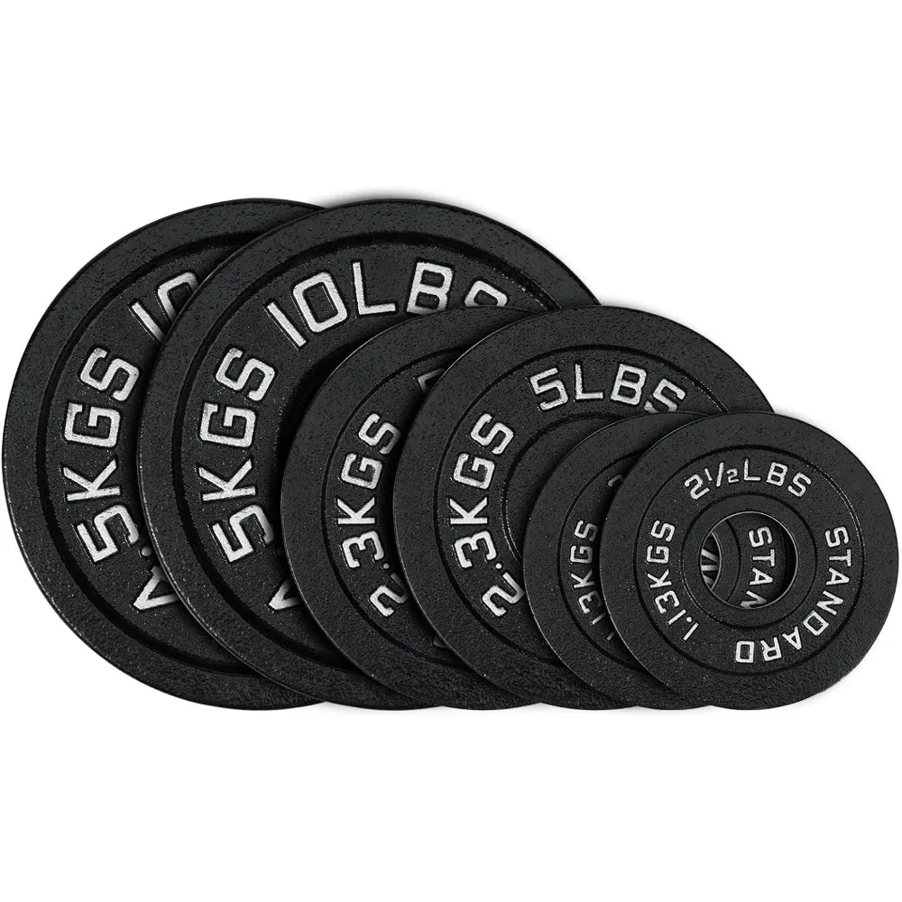 

Weight Plates Set for Strength Training, Weightlifting and Crossfit in Home & Gym, Barbell Free Weight Plate Set(includes 2X2