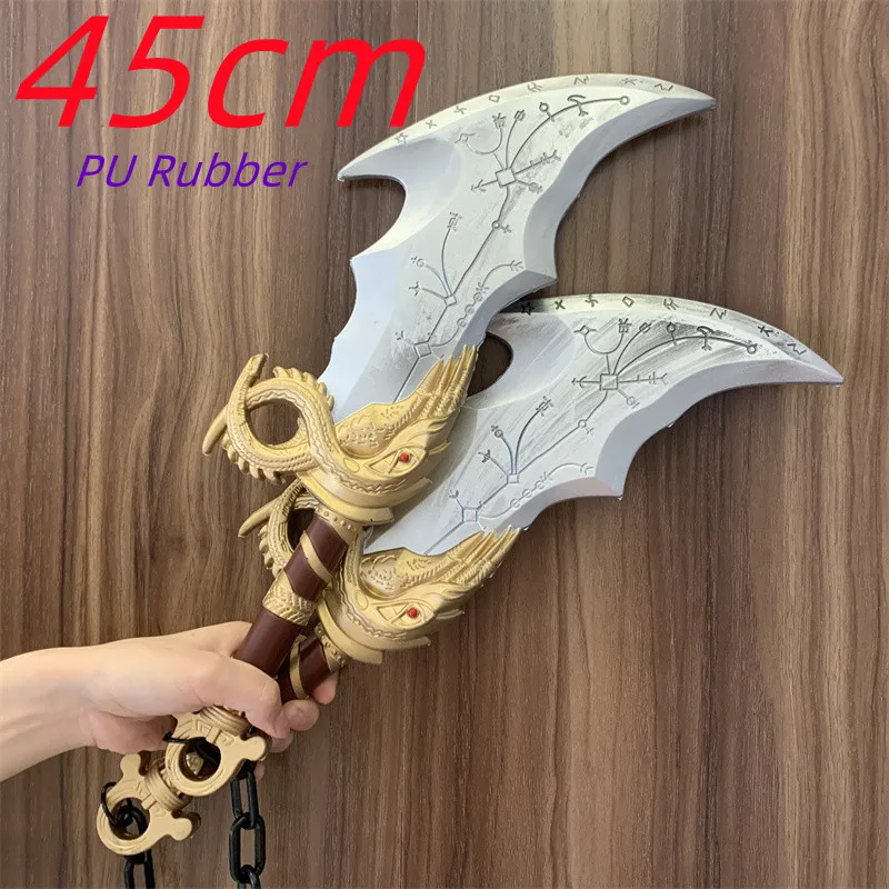 Bóg wojny 4 ostrze atena Tomahawk przykuty łańcuchem topór Cosplay rekwizyt gra rolę ducha Lewiatan Chaos topór bezpieczeństwa Model PU