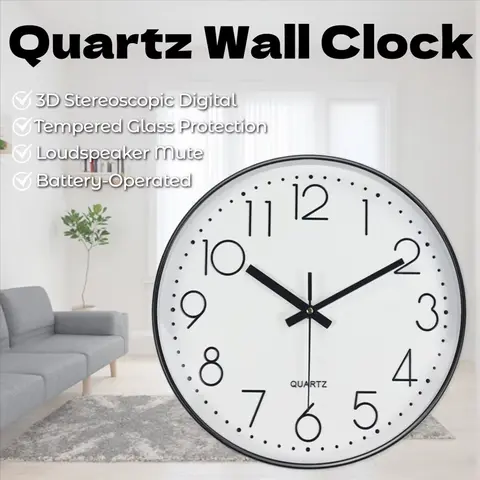 Modern Minimalist Wall Clock Silent 3D Digital Quartz Clock  Tempered Glass Clock for Living Room Bedroom Kitchen Office  Decor