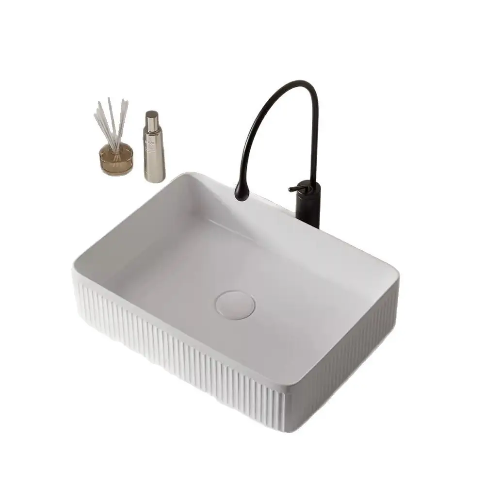 

Customizable Cream Wind Ceramic Wash Basin Creative Art Counter Round Wash Counter Counter Basin Wash Plate Pool