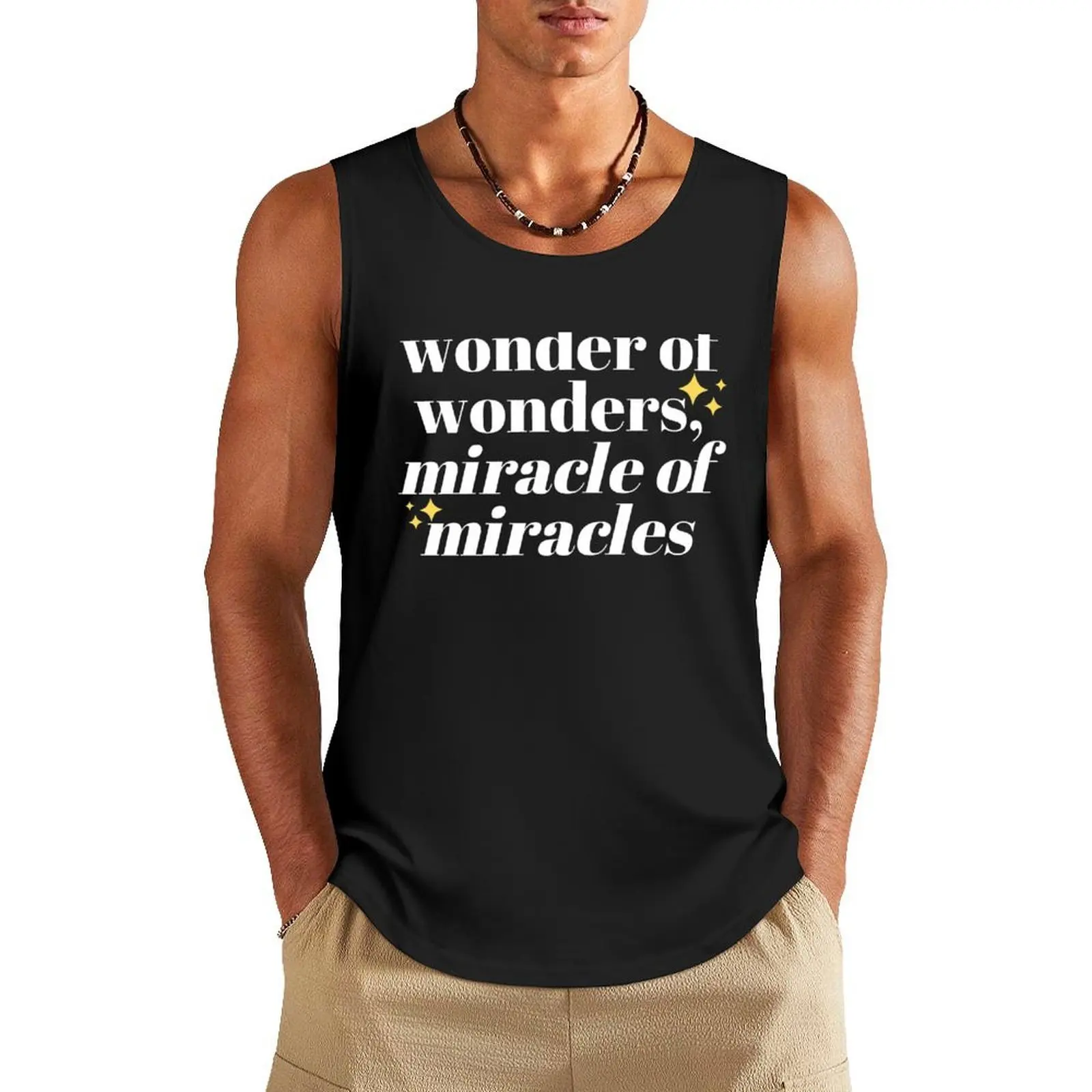 

Wonder of Wonders miracle of miracles Fiddler on the roof inspired Tank Top gym accessories men