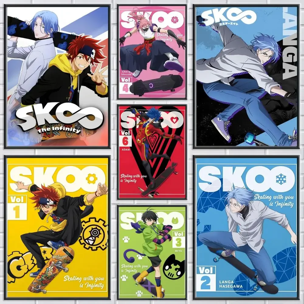 Cool Boy S-Sk8 The Infinity Painting Calligraphy Frameless Canvas Poster Anti-wrinkle Wall Art Perfect for Bathroom Home Decor