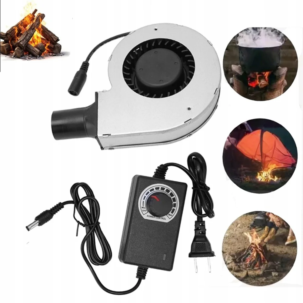 Schnellversand-Luftgebläse mit variabler Geschwindigkeitsregelung, DC 12V BBQ-Lüfter, Luftgebläse für Campingkocher und Kochventilatoren