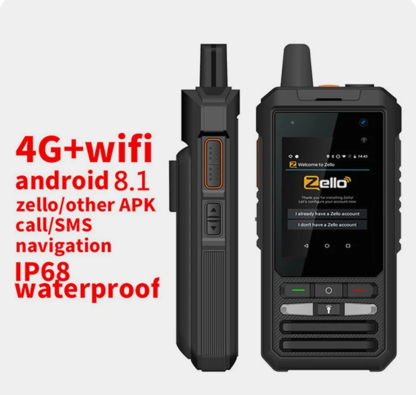 

4G F3 zello smartphone poc walkie talkie IP68 telephone long range radios comunicador portable profesional 100km police radio