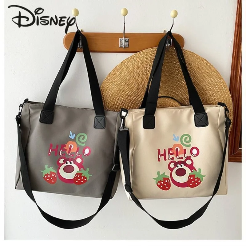 

Disney Strawberry Bear New Women's Crossbody Bag Large Capacity Multifunctional Student Leisure Bag Fashion Cartoon Handbag