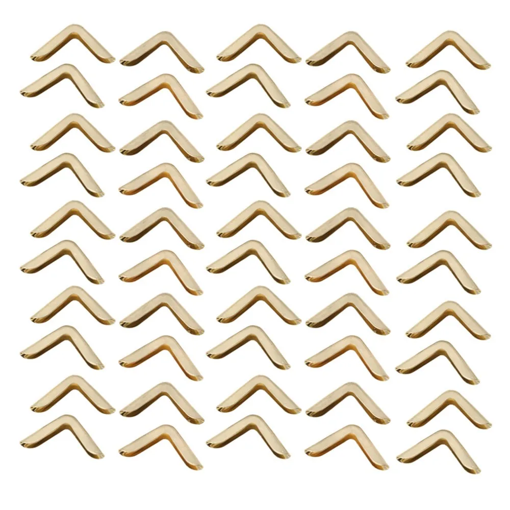50PCS 15mm Metal Book Corner Protectors 3/5 Inch Iron Vintage Photo Corner Protector Gold / Bronze / Yellow