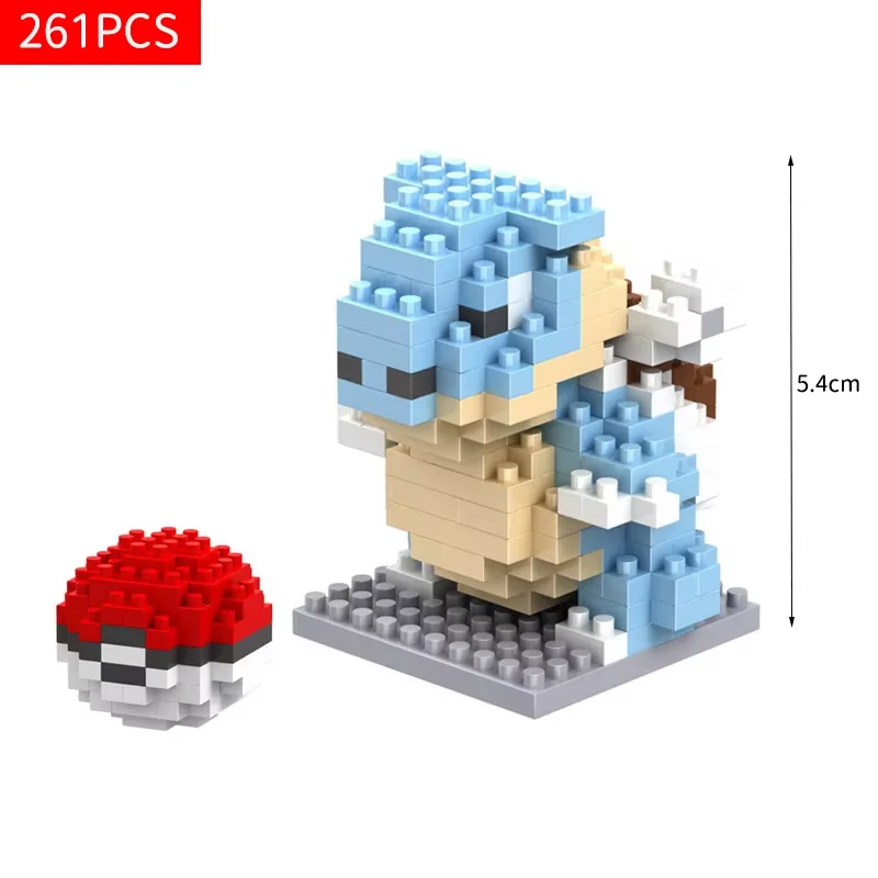 Pokémon-Spielzeug-Bausteine, Pokémon-Actionfiguren, Cartoon-Charaktere, Charizard, Mewtwo, Modell-Bausteine für Jungen, Geburtstagsgeschenke