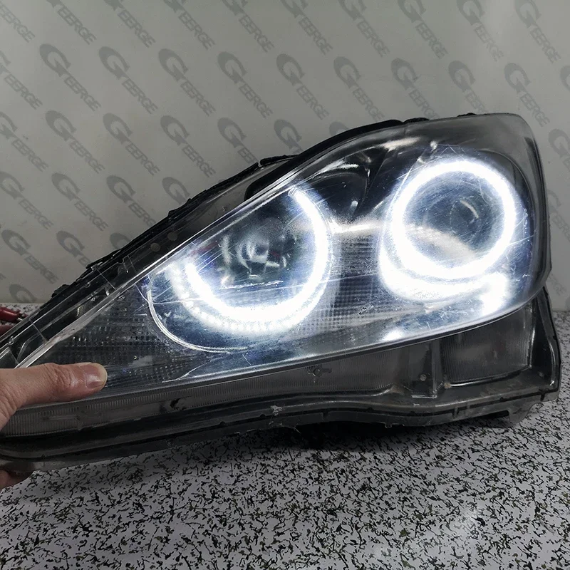 For Lexus IS II IS220 IS250 IS300 IS350 2005 2006 2007 2008 2009 2010 Ultra Bright Day Light SMD LED Angel Eyes Kit Halo Rings view 2