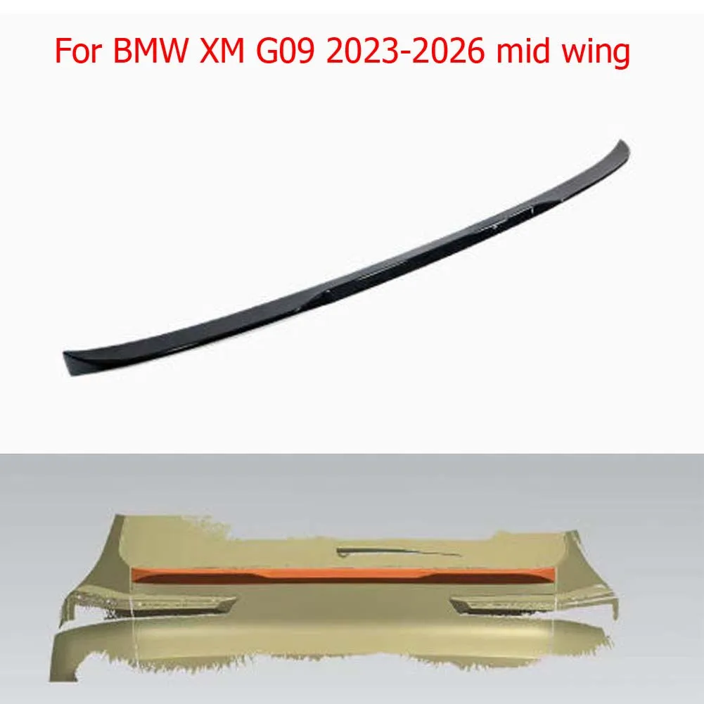 Rear Trunk Lid Car Spoiler For BMW XM G09 2023-2026 ABS Carbon Fiber Tail Wing Top Wing Middle Spoiler