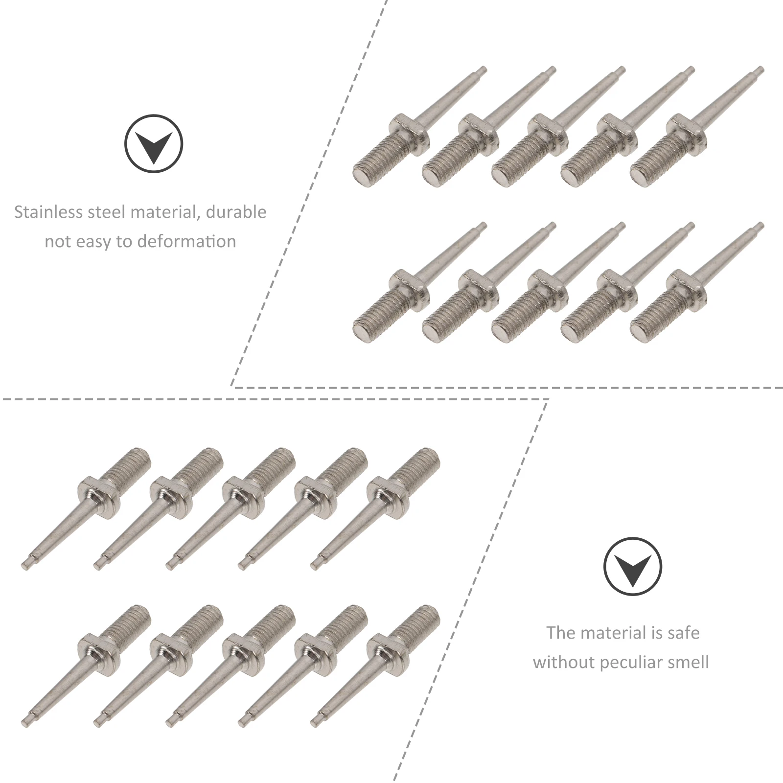 

10pcs Ear Tag Needles Stainless Steel Durable Livestock Pig Cattle Sheep Ear Tagging Pins Strong Ergonomic Lightweight Easy