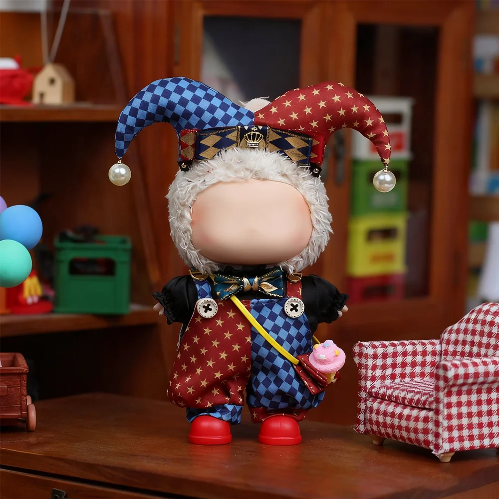 

Комплект одежды для куклы-клоуна, аксессуары для 17 см Labubu, корейские куклы-идолы, одежда, аксессуары, мини-костюм куклы, крутой декор