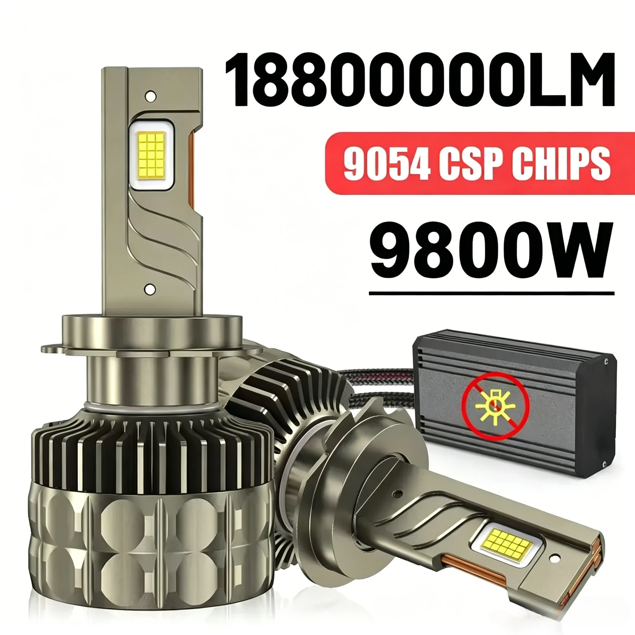 

6800W H4 H7 LED Canbus H11 H1 H3 9005 HB3 9006 HB4 H8 H9 9012 9007 9008 H13 LED Headlights Car Headlamp Bulb 6000K