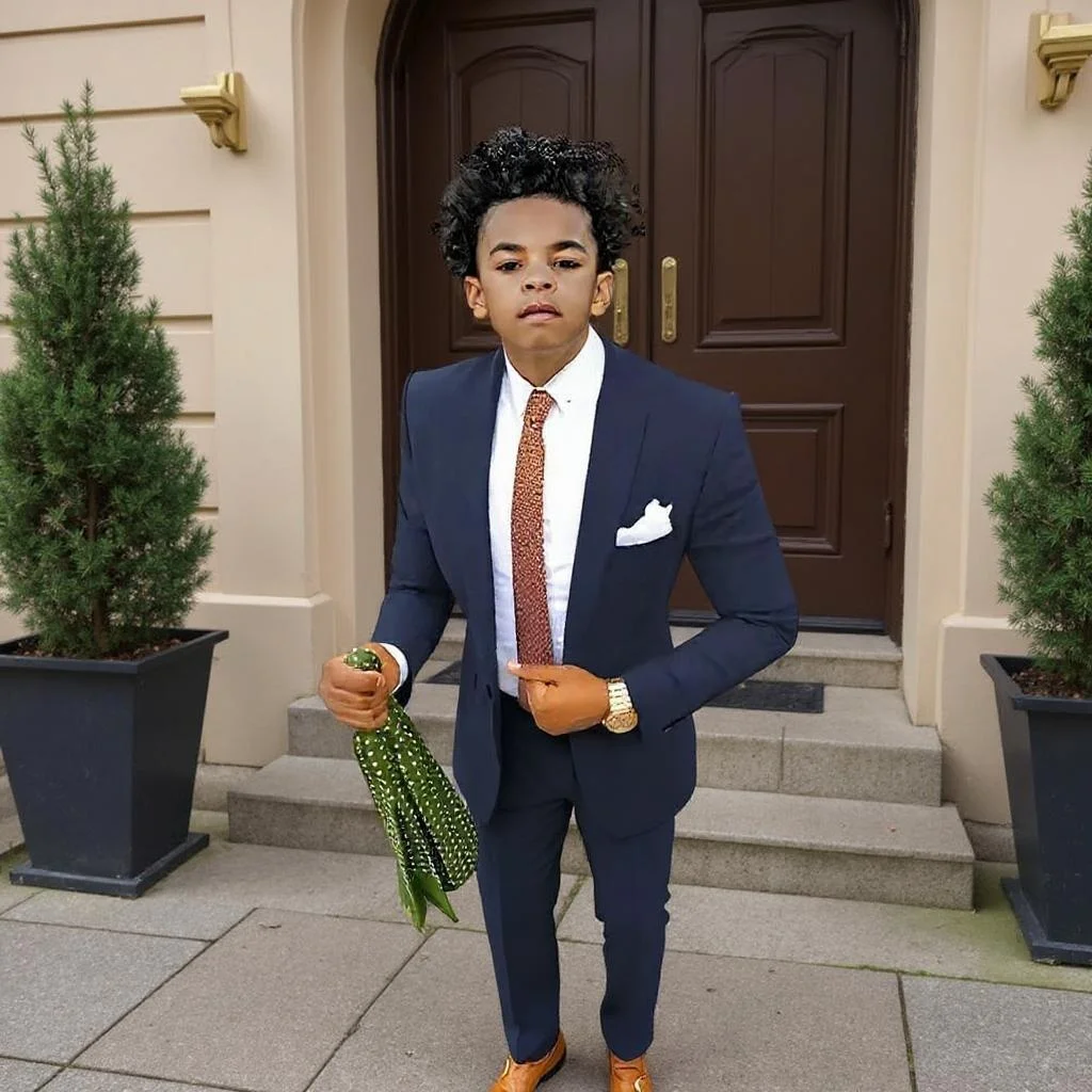 

Облегающий костюм для мальчика, комплект из 2 предметов, формальный свадебный детский смокинг, куртка на заказ со штанами, модный наряд, детский костюм, комплект