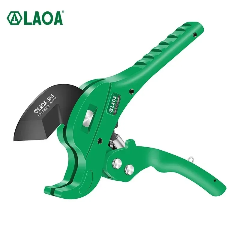 LAOA Aluminum Alloy Ratchet Scissors 36mm Tube Hose Plastic Pipes PVC/PE/VE Cutting Plumbing Hand Tools Made in Taiwan
