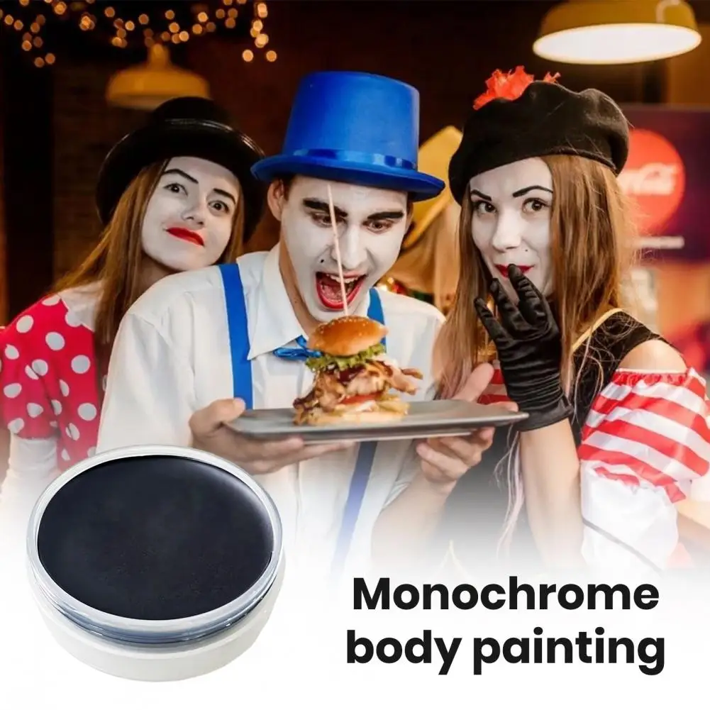 Long-lasting Face Body Makeup Professional Colored Oil Face Body Paint Palette Kit for Halloween Cosplay Theater Capacity White