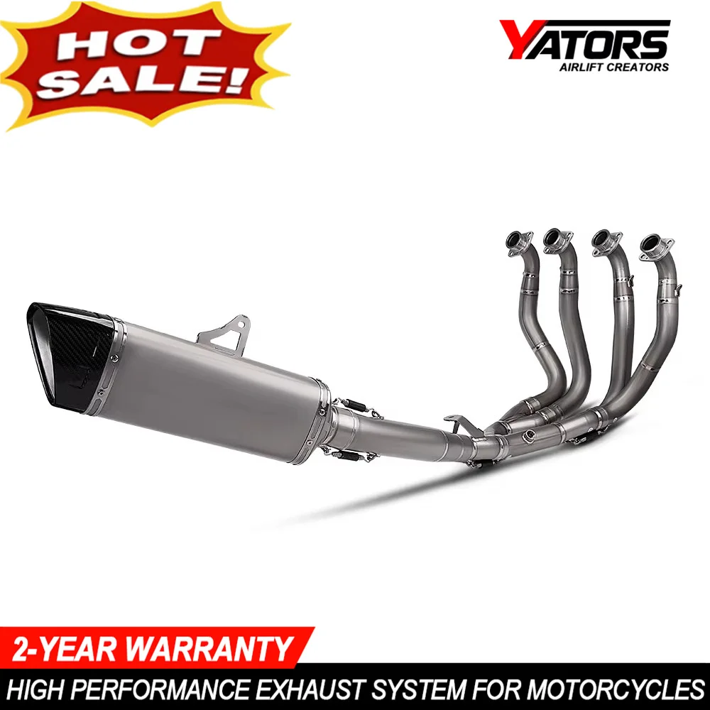 Motorcycle Full Exhaust System For GSX1300R Hayabusa Gen3 2021-2025 Motorbike Titanium Alloy Exhaust Muffler Kit Complete Set