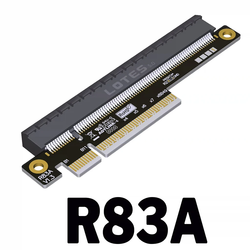 

R23A/R33A/R83A PCI-E Riser Card PCIe 5.0 X4 X8 X16 Gen5 Adapter Test Card Heightened 18.6/19/19.25mm Motherboard Slot Protector