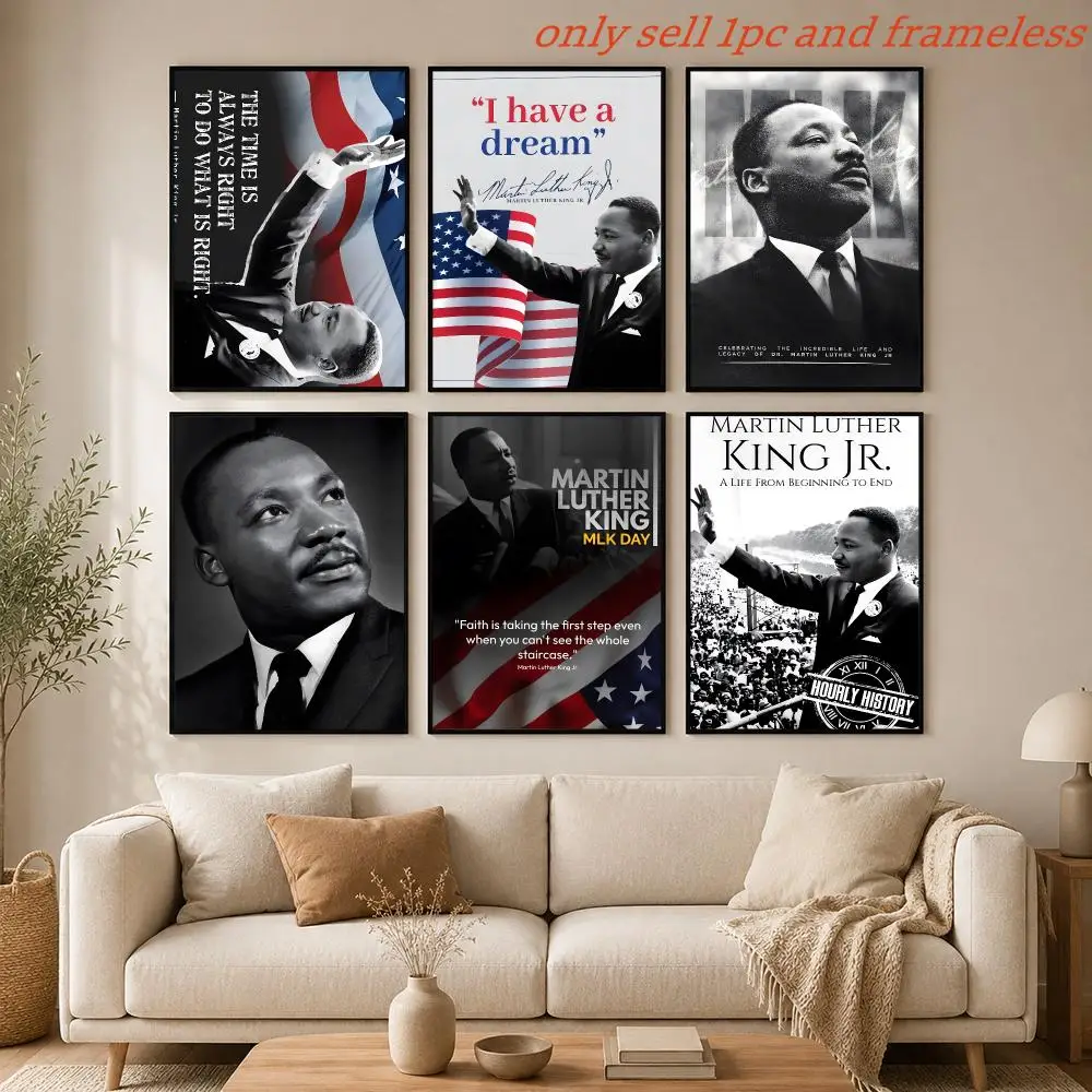 Famous People M-Martin Luther King Poster HD Hot Theme Singer/OST/Movie/Anime-Waterproof Self-Stick Home Decor