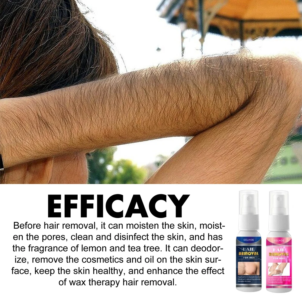 30ML Permanent Removal Hair Painless Spray Hair Growth Inhibitor Bikini Intimate Body Armpit Removal Repair Care Man Women Body