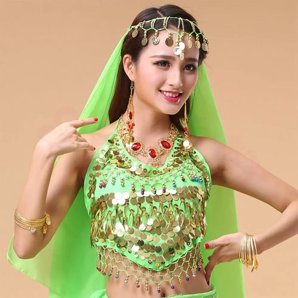 Biustonosze z frędzlami do tańca brzucha, cekinowe topy, poliestrowe kostiumy sceniczne, kostiumy do tańca latynoamerykańskiego z frędzlami, kostiumy na występy, do klubów nocnych