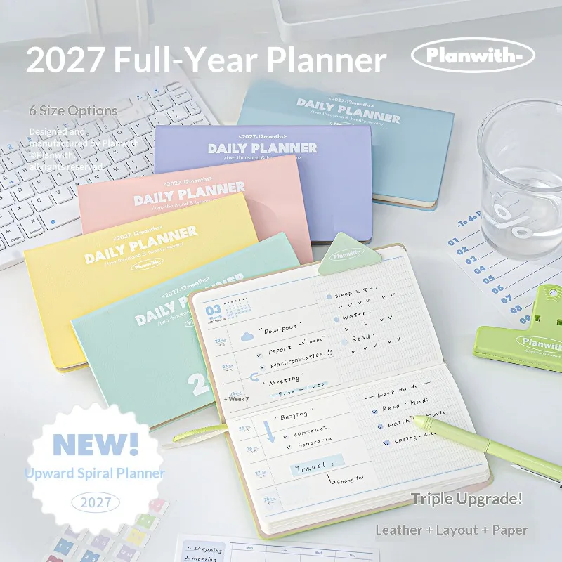 2027 Mini Pocket Planner,Flip Up Daily Journal Portable Weekly Agenda,Self Care Habit Tracker,Life Organizer,Back to School Gift
