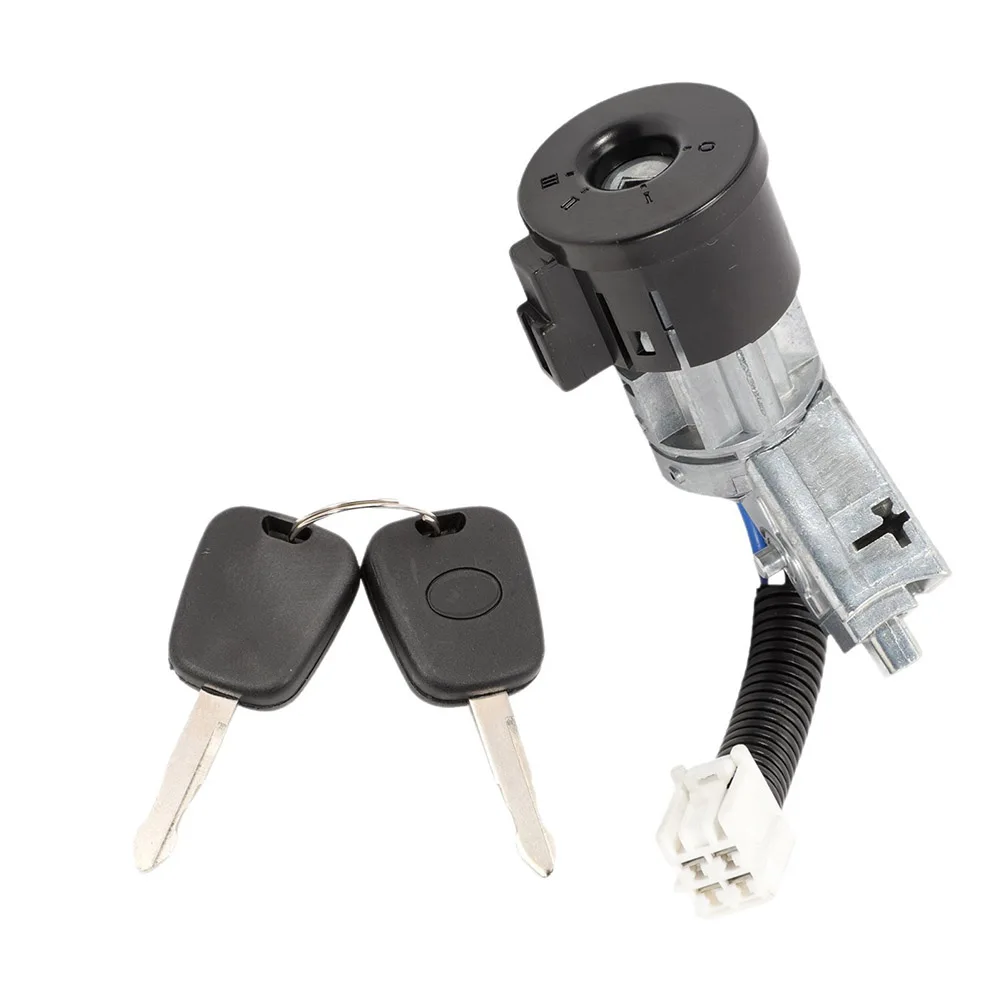 قفل الإشعال بالسيارة N0501412 N0502200 ل 107 ل C1 لتويوتا ل Aygo مفتاح إشعال قفل اسطوانة الجمعية مع 2 مفاتيح #4